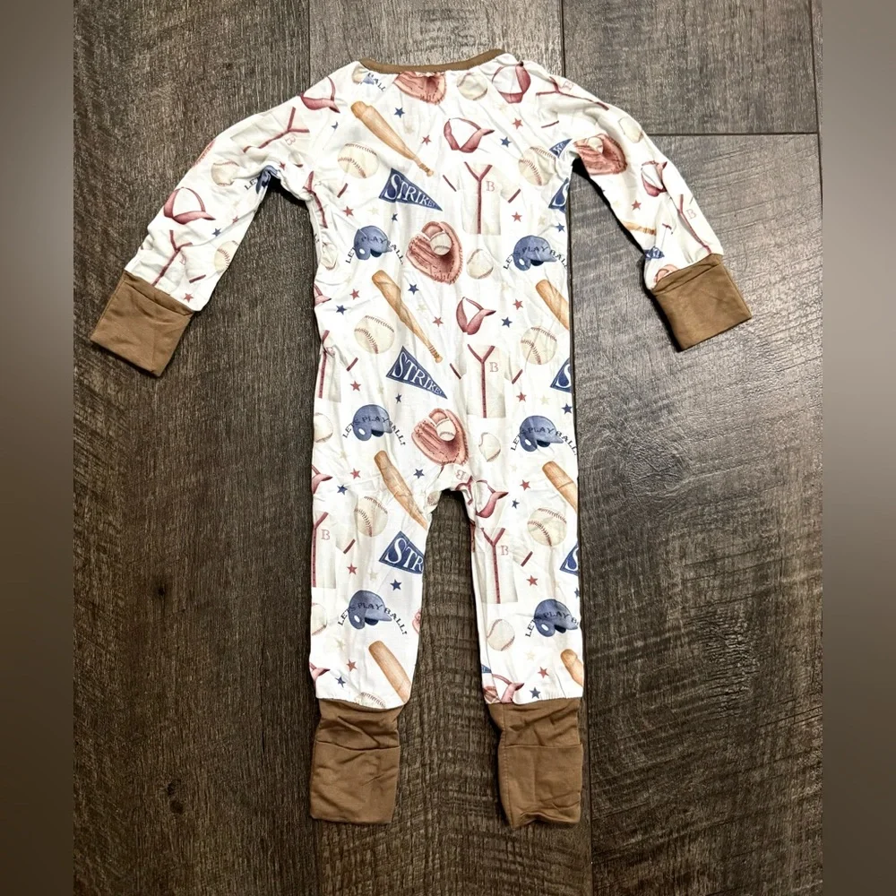 Bamboo Baby Sleepie Zippy Sports Baseball Print 18-24 month
